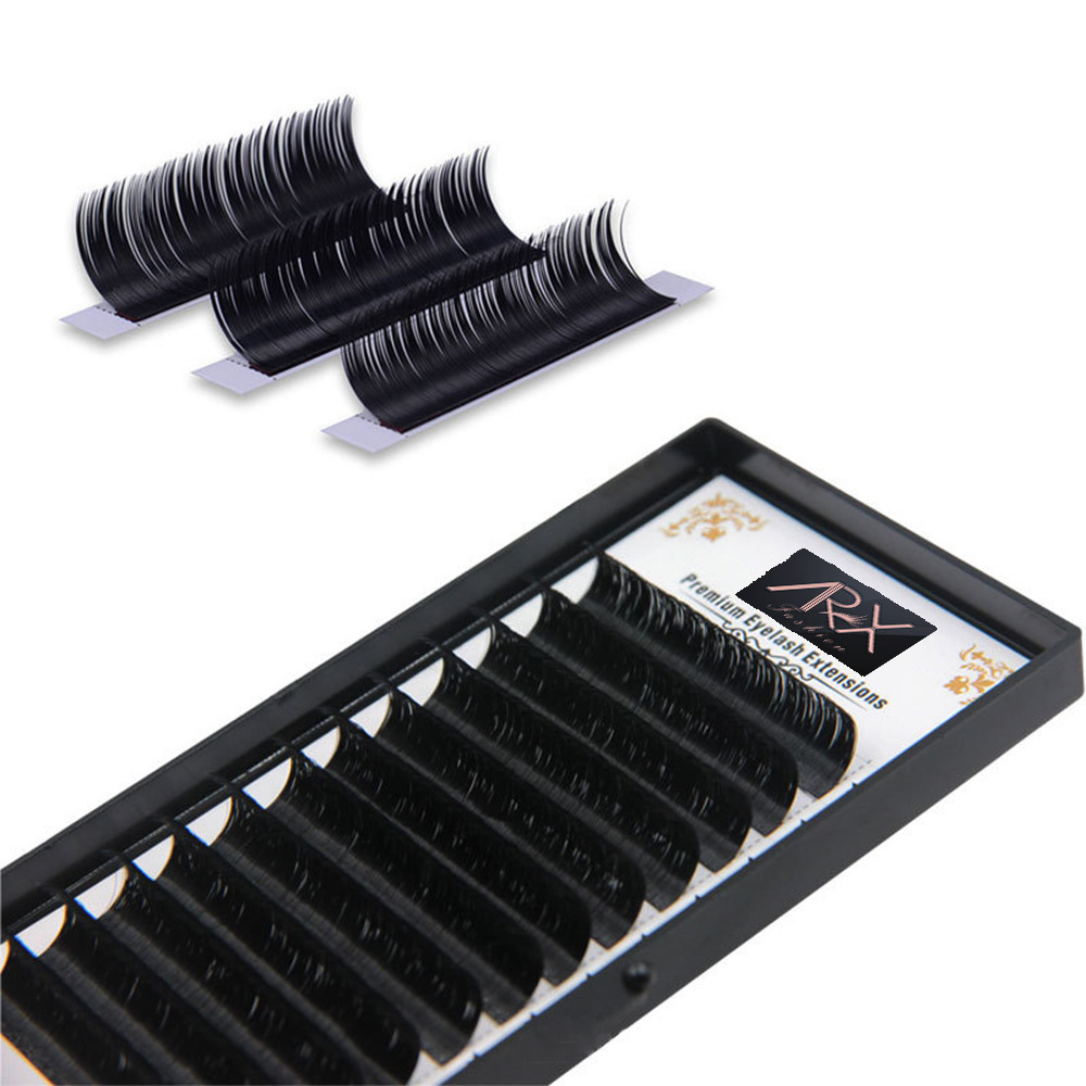 Wholesale Bulk Thin Eyelash Thick Super Black Luxury Spike Sp Soft Volume Single 14-25mm Lash Extensions