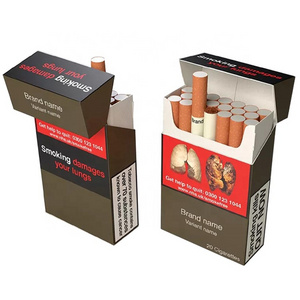 Wholesale Paperboard Cigarette Packaging Box Case Custom Printed Disposable Cardboard Paper Cigarette Box