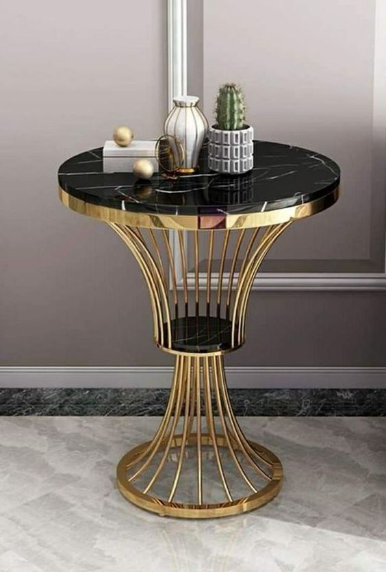 high Standard Home Furniture tables New Modern Coffee Table Side Tables Set Of two Sofa Side New Style Transparent Glass top