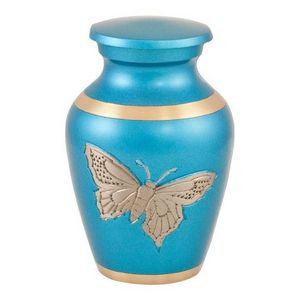 Manufacture Best Supplier Cremation urn Embossed Solid Butterfly Urn For Pets And Kids Keepsake Cremation Ashes For Table Decor