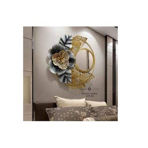 Home Decor Factory Wholesale Metal gold  Wall Art Decoration Wrought Iron Design Metal Creative Wall Hanging made in india