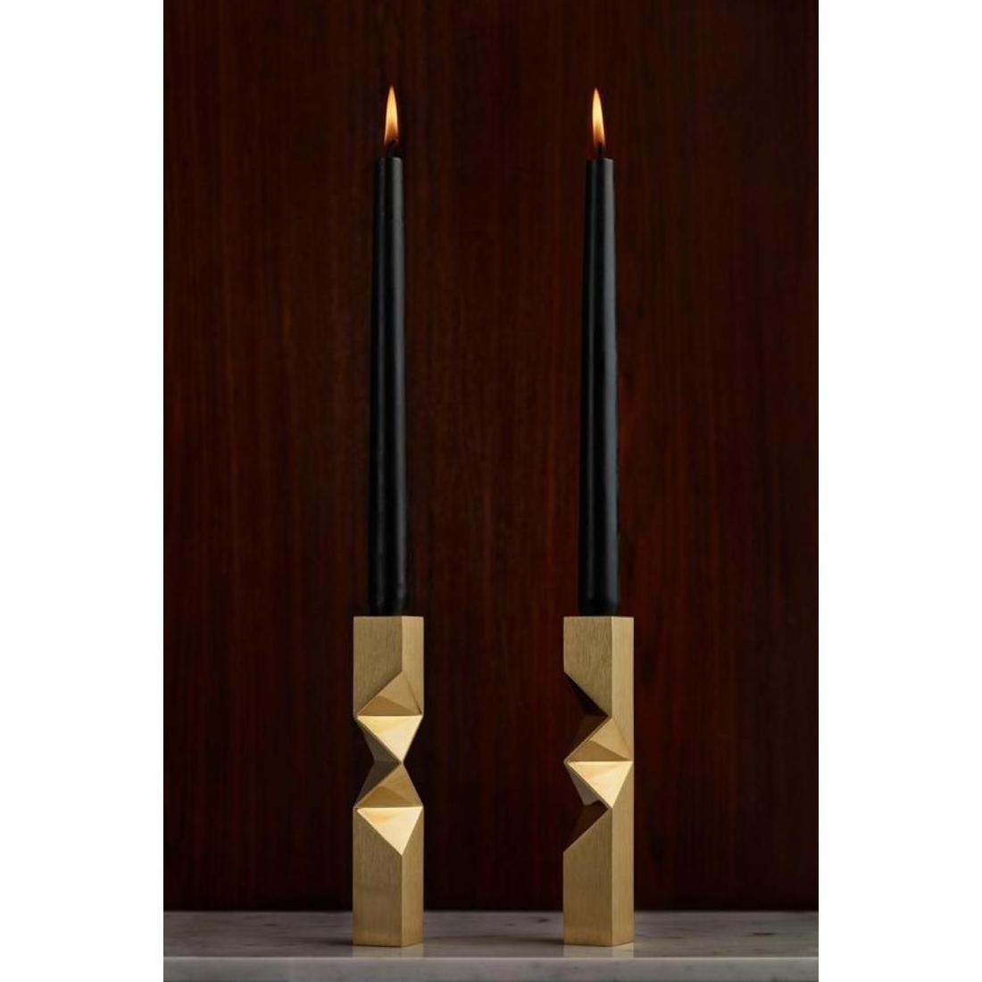 Set of Two brass Solid Candle Holder Pillars Nice Quality Amazing Wedding Candle Stands Set For Wedding Supply Free Standing