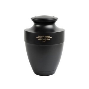 Full Black New Elegant Cremation Urn For Adults Funeral Ceremony Decorative Humans Large Cremation Urn With OEM ODM Customized