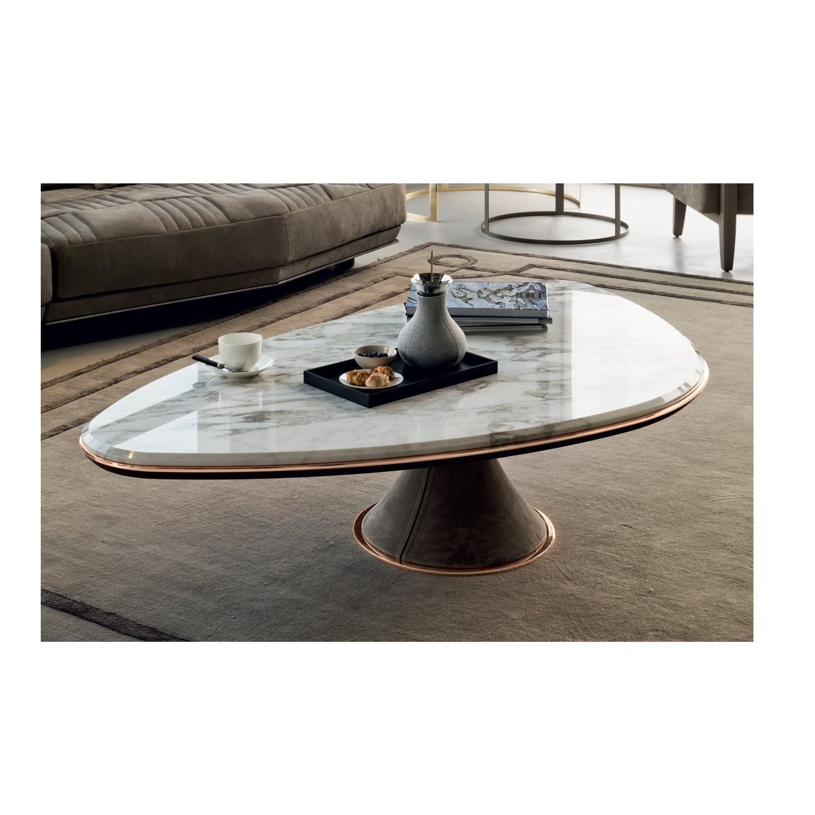 Living room furniture stone stainless steel tv stand and coffee table nordic coffee table  Marble  Coffee Table for restaurants