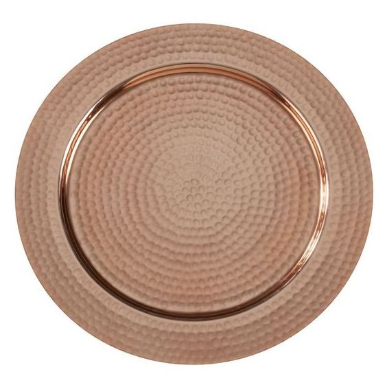 Hot Sale Copper Tone Classic Charger Plate Kitchen Supplies Factory Indian Handcrafted New Long Lasting Quality Charger Plate