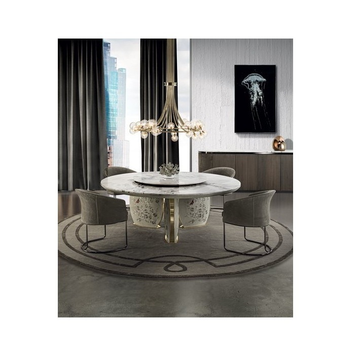 Living room furniture stone stainless steel tv stand and coffee table nordic coffee table  Marble  Coffee Table for restaurants