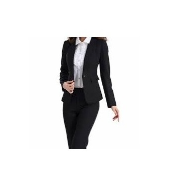 Ladies latest office uniform design wool blend grey herringbone blazer suits for women business office form india  2023 Custom