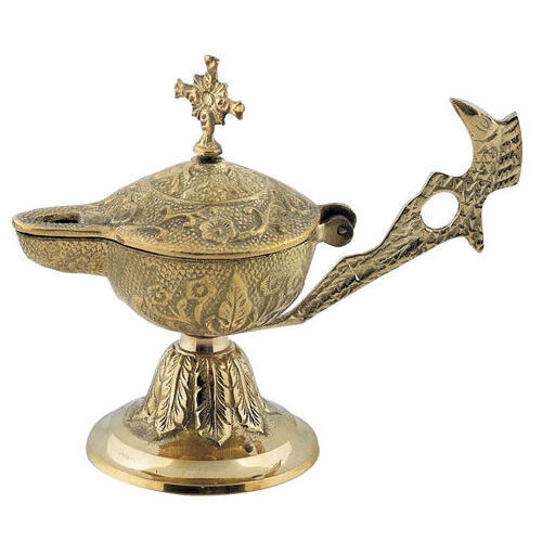 Wholesale Supplies Catholic Church Brass Incense Burner Engraved Embossed Design Antique Luxury Brass Smell Sachet Smell Censer