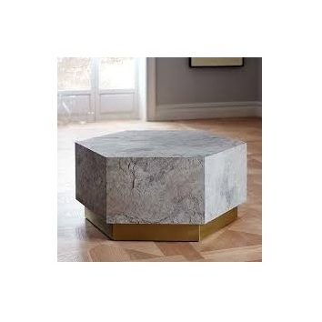 Modern Designed Marble Top Coffee Table With Gold Powder Coated Iron Leg Trendy Side Table coffee marble top dining table