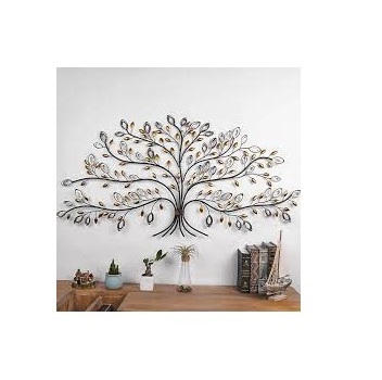 Metal Decoration Items Iron Metal Wall Hanging Decor home decor best quality 3d Silver Living Room Floral Art Flower Iron