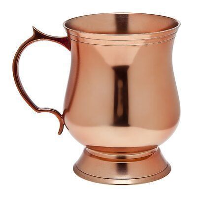 Indian Style Copper Drinking Mug With Lid Mirror Polished Metal Beer Mug With Handle Full Copper Material Wine Mug With LID