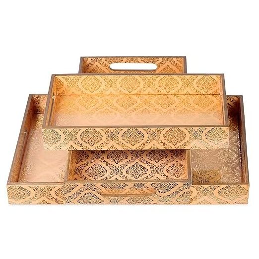 Small Medium large Size Wooden Serving Tray Organize For Hotel Uses Great Printed Trays For Wedding Uses Premium Graded