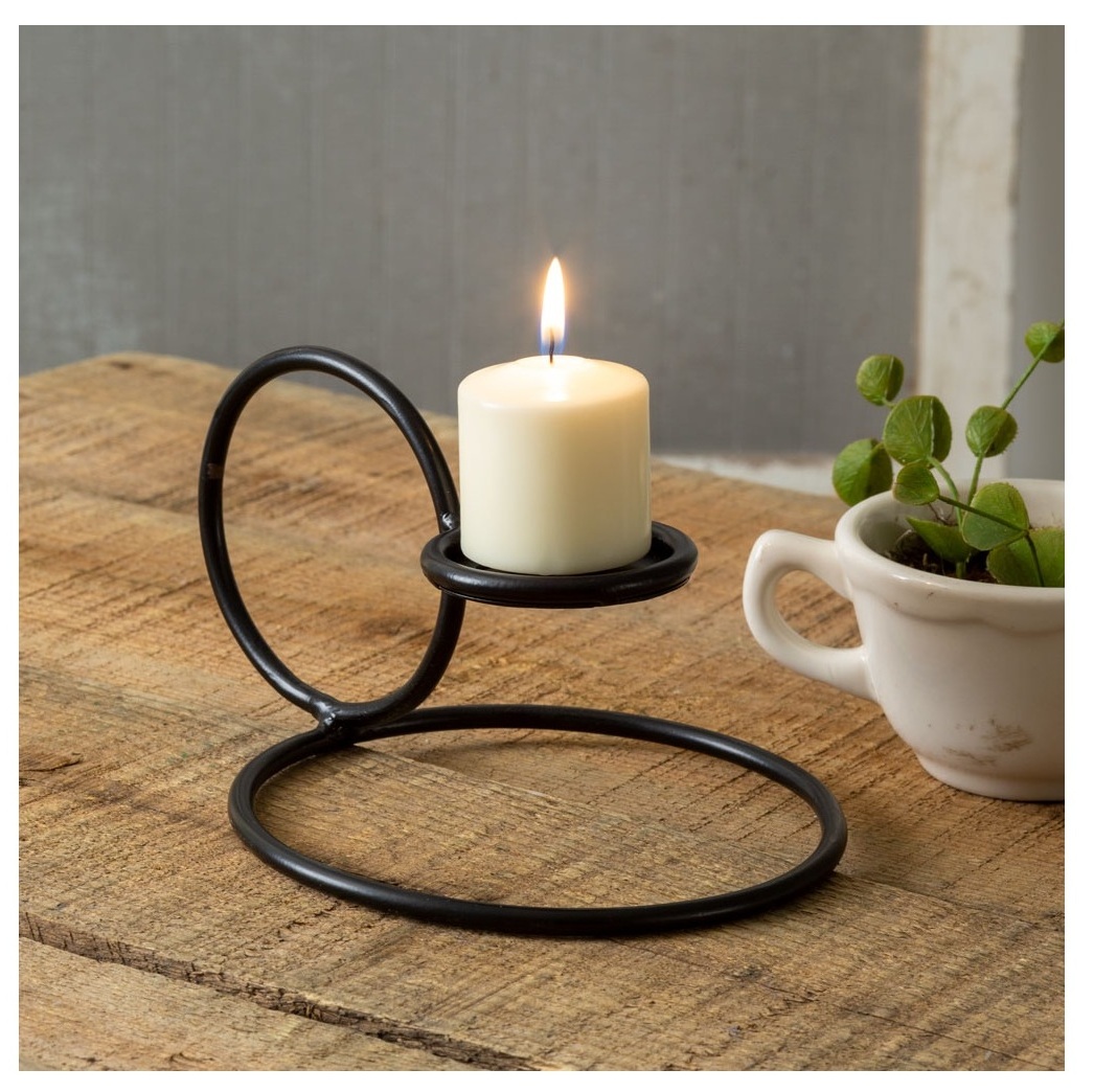 candle stand black iron metal hanging chandelier tealight candle stand holder Standing Black Candle Holder goodss