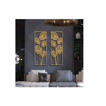 Home Decor Factory Wholesale Metal gold  Wall Art Decoration Wrought Iron Design Metal Creative Wall Hanging made in india