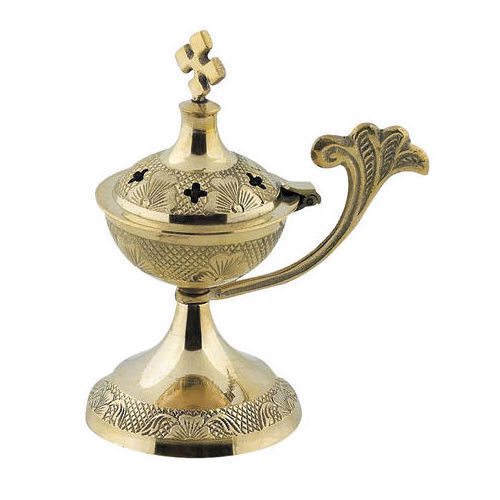 Wholesale Supplies Catholic Church Brass Incense Burner Engraved Embossed Design Antique Luxury Brass Smell Sachet Smell Censer