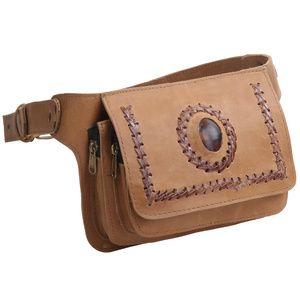 New Classic Handmade Real Suede Leather Waist Bag with Adjustable Belt Unique Western Festival Fanny Pack Hip Waist Thigh Bags