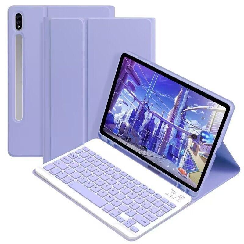 Detachable BT wireless Keyboard Case for Samsung Galaxy tab S9 S9Plus  Tab A8 P610 Protective cover keyboard