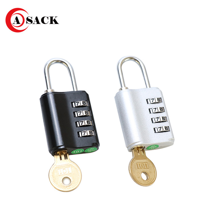 4 Digit Padlock 2 Pack Combination Lock with 2 Key for School Gym Locker, Sports Locker, Fence, Toolbox, Case, Hasp Storage