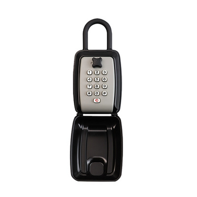 Key Lock Box,Realtor Key Lock Box Safe Lockbox 12-Digit Push Button Combination Safe Vault - Portable Outdoor Stor a Key - Door