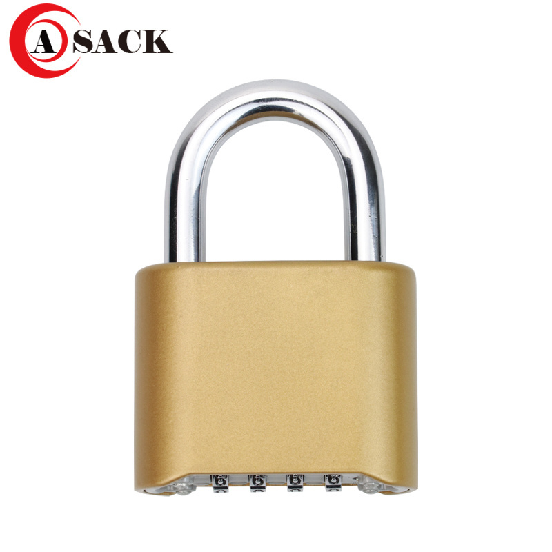 4 Digit Combination Lock and Outdoor Resettable Waterproof Padlock for Gym Locker, Cooler, Gate, Hasp Cabinet, Toolbox