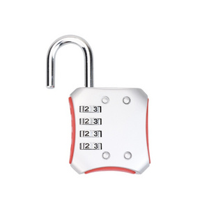 Padlock 4 Digit Combination Lock - for Gym School Locker, Outdoor Gate, Shed, Fence, and Storage - Weatherproof Metal - Keyless