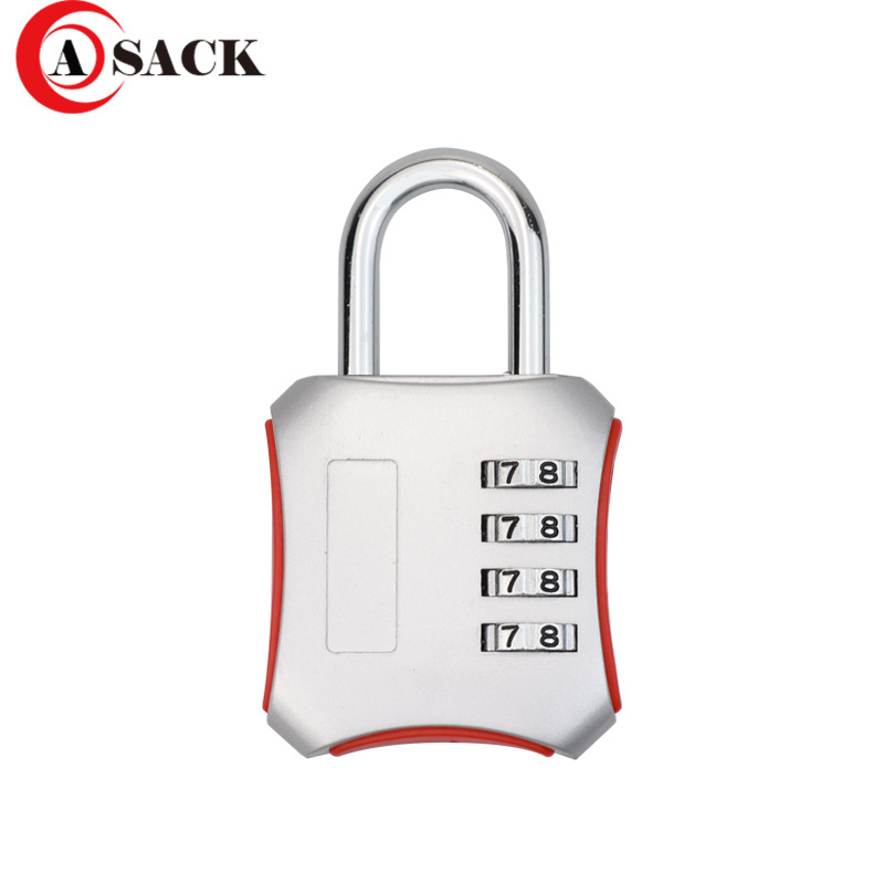 Padlock 4 Digit Combination Lock - for Gym School Locker, Outdoor Gate, Shed, Fence, and Storage - Weatherproof Metal - Keyless