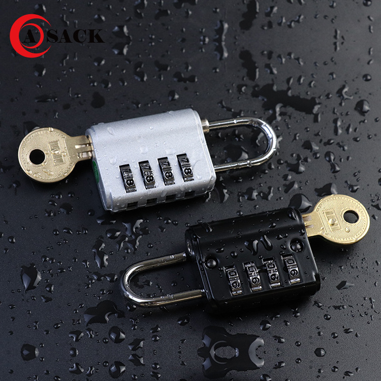 ASACK Combination Lock with Keys, 4 Digit Combination Padlock, Resettable Waterproof Gate Lock for Locker, Gym, Fence, Case, Sch