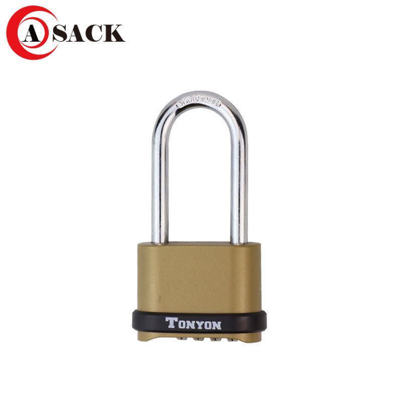 padlock China harden padlock and waterproof  stainless steel 4 digit combination padlock long hook lock