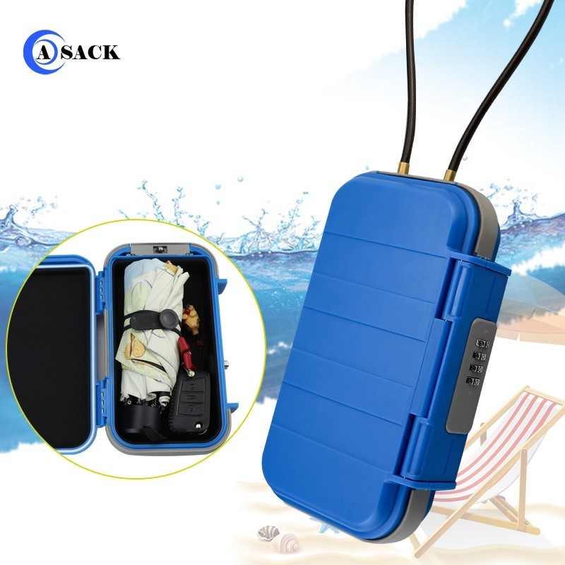 Asack diving surfing beach heavy duty waterproof plastic key storage lock box portable with 4 digit combination locks