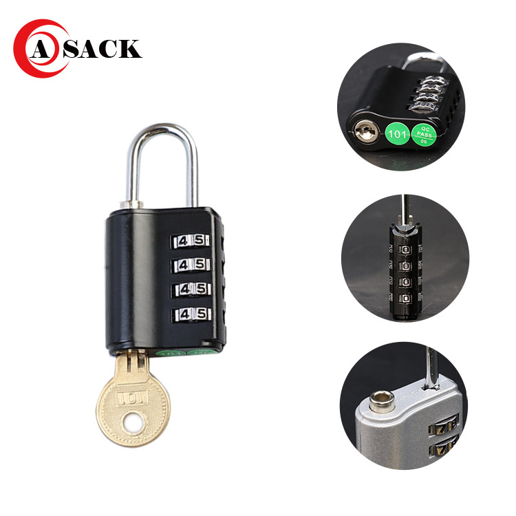 4 Digit Padlock 2 Pack Combination Lock with 2 Key for School Gym Locker, Sports Locker, Fence, Toolbox, Case, Hasp Storage