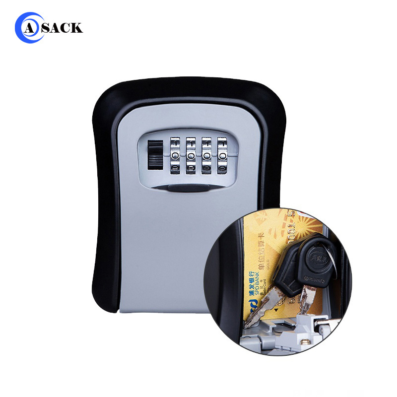 Asack G2 4 digit combination anti-theft storage key box lock wall mount safes high quality portable lockbox for outdoor keybox