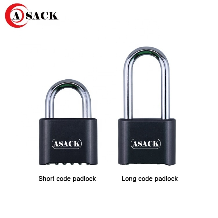 Asack combination padlock wholesale security 4 digit Candado pad lock for Locker luggage cabinet(Black, Copper, Gray, Sliver)