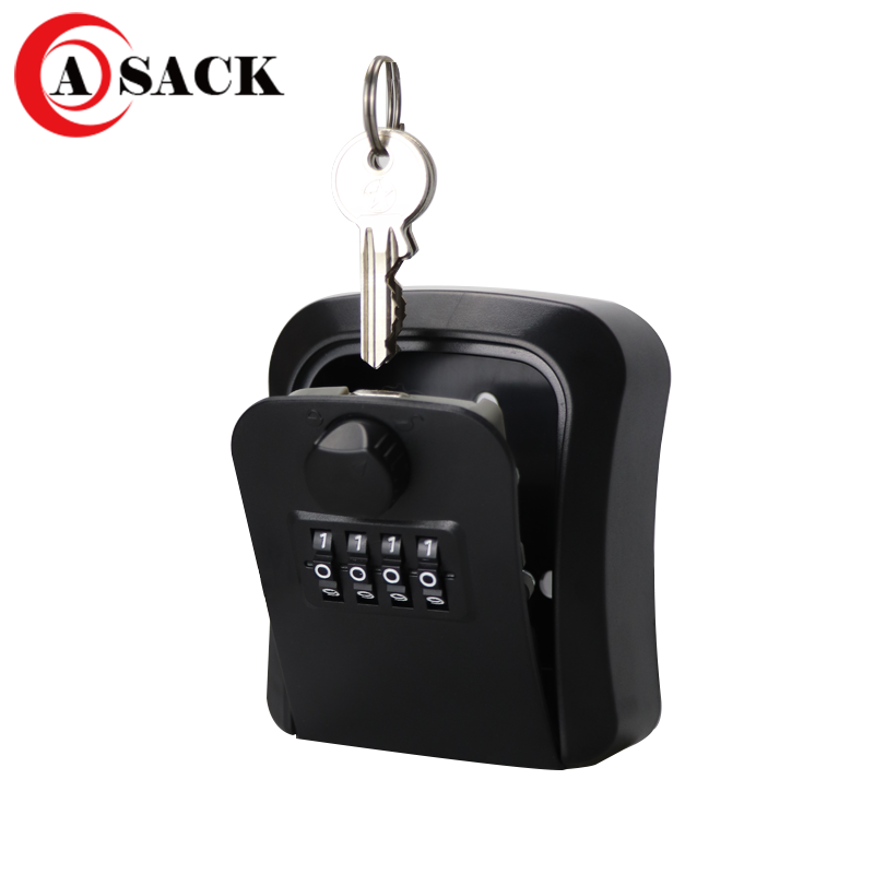 Asack G2-3 factory price anti-theft plastic combination key box aluminum metal wall safe keybox lockbox security key lock box