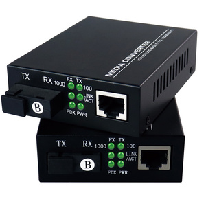 Single Fiber Sm 10/100/1000Mbps Gigabit Optical Converter RJ45 Ethernet Fiber Optic Media Converter