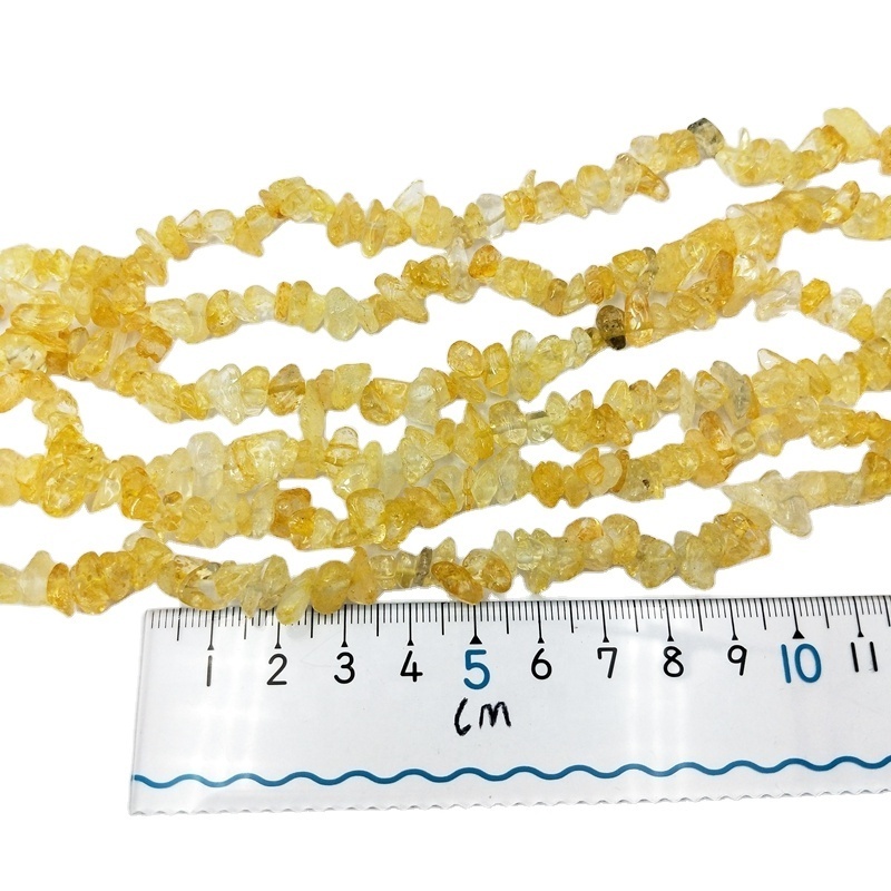 Cheap Price Healing Crystal Loose Strands Natural Citrine Bead Lemon Quartz Chips Beads for Jewelry Making Bracelet Earrings