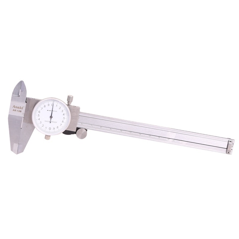 ASAKI AK-2907 0-150mm Measuring Stainless Steel Internal Digital Dial Caliper Open-end Accurate Dial Vernier Caliper Shock Proof