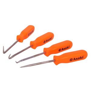 AK-1084 High Quality 4pcs  stainless steel Car pick and hook  oil seal screwdriver hook and pick tool set