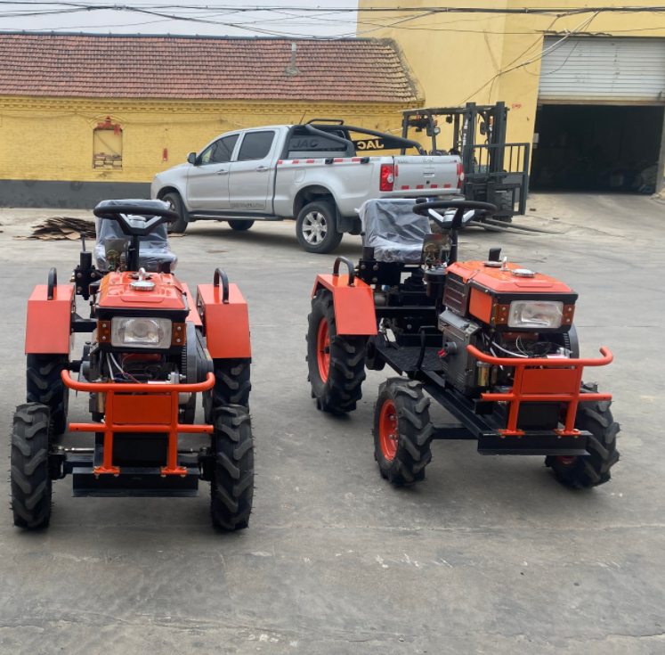 New design hot sale Mini Tractor 12hp 15hp 18hp 20hp 22hp 25hp mini tractor power tiller four wheel tractor with cultivator