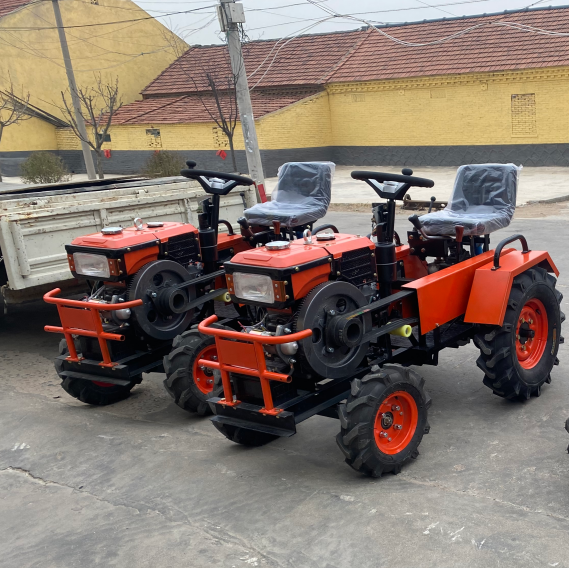 New design hot sale Mini Tractor 12hp 15hp 18hp 20hp 22hp 25hp mini tractor power tiller four wheel tractor with cultivator