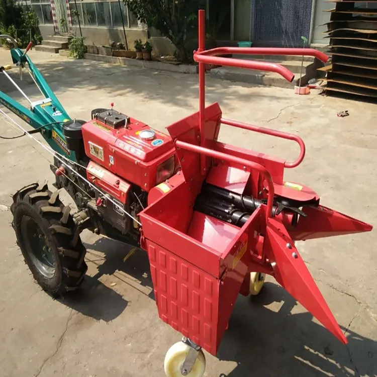 Wholesale Price Small Diesel Drive Corn Harvesting Machine Farm Machinery Single Row Corn Harvester For Walking Tractor