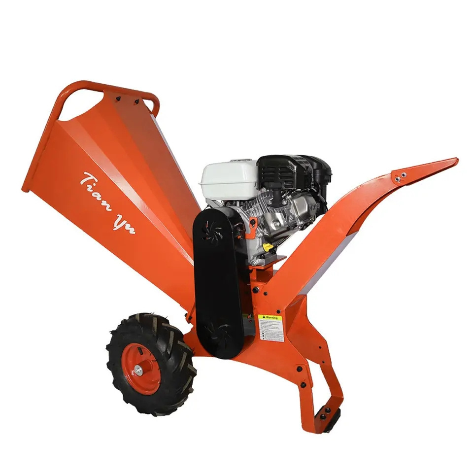 OEM Efficient Chipper Shredder Autofeed 15HP Petrol Electric Wood Chipper Energy Saving Mini Wood Chipper Shredder