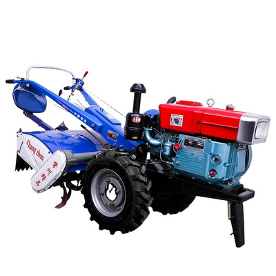 Walking Tractor 12HP 15Hp 18HP 20HP 22HP Two Wheel Farm Walking Tractor Mini Tractor For Agriculture With Mini Trailer For Sale