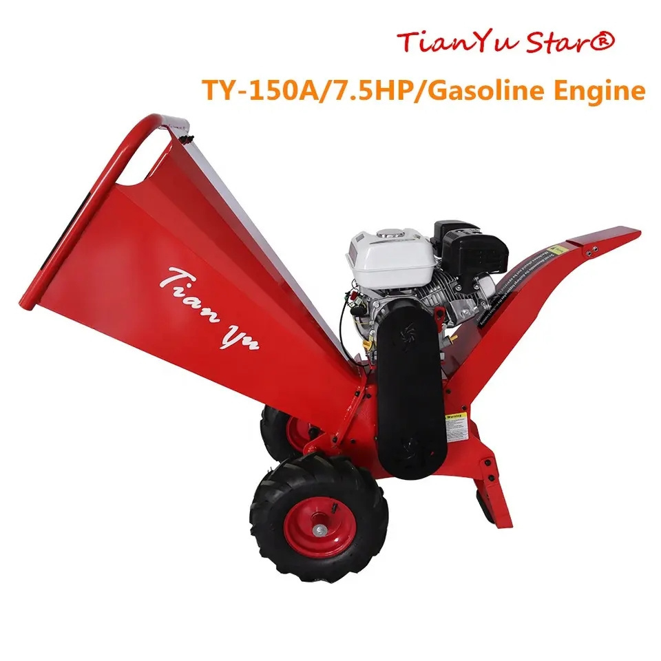 OEM Efficient Chipper Shredder Autofeed 15HP Petrol Electric Wood Chipper Energy Saving Mini Wood Chipper Shredder