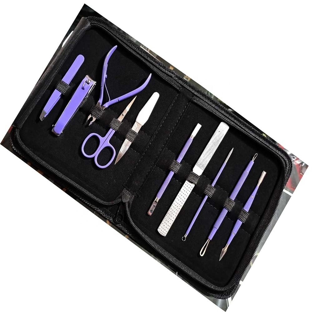 ASAP Beauty Pakistan Manicure Pedicure Set Multi Function Stainless Steel Carbon Customise Bag Tools Pvc Bulk Beauty kit set