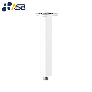 Bathroom Ceiling Mounted  Overhead Shower Arm Brass Chrome Plated Square 200mm/300mm/400mm