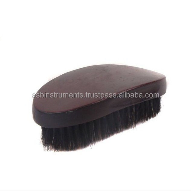 Wood handle beard brush private label hair brush