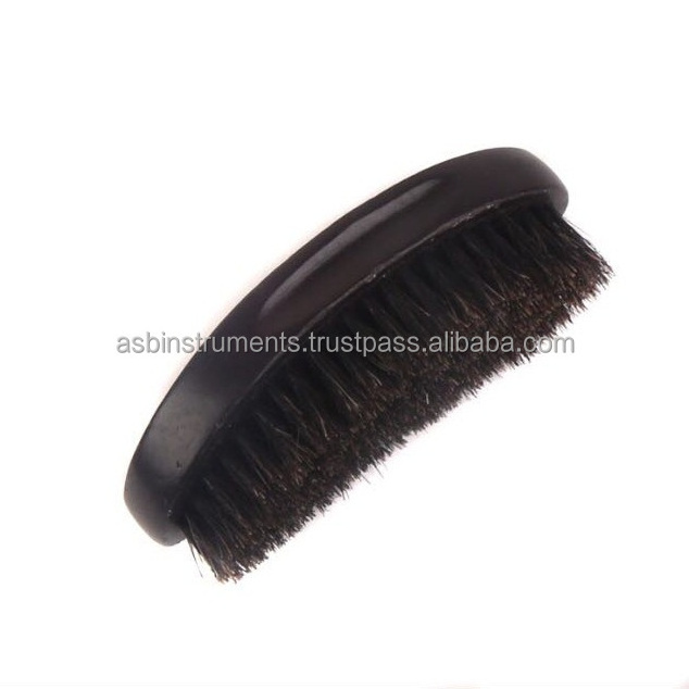 Wood handle beard brush private label hair brush