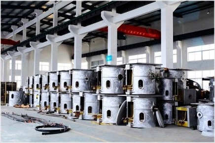 Medium Frequency Induction Melting Furnace 1ton 1.5ton 2ton fro Steel melting KGPS Technology Aluminium shell furnace structure