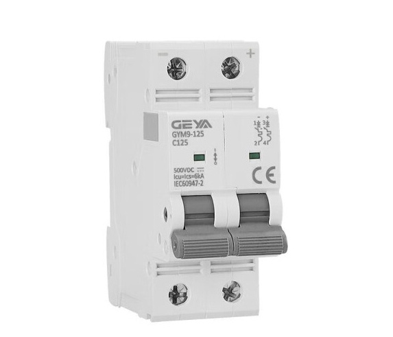 GEYA GYM9 DC circuit breaker Air switch 125A overload short circuit protection 1P2P3P4P Single bus 1P 80A-DC