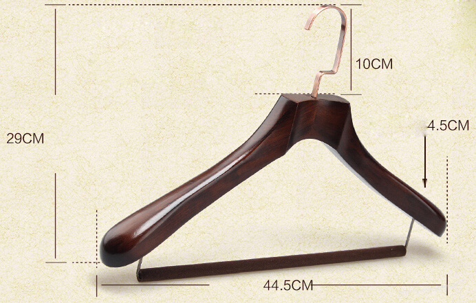 Luxury custom logo unique heavy duty garment coat jacket suit clothes wooden hangers for sales